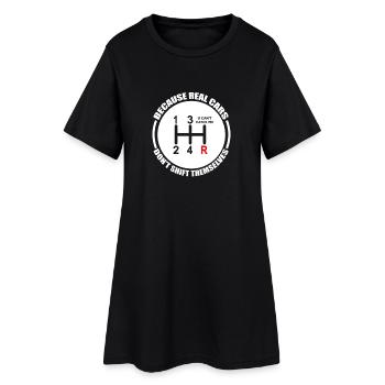 Passionné de voitures manuelles - Vitesses manuelles pour manuelles - Robe T-shirt Femme - noir - Devant