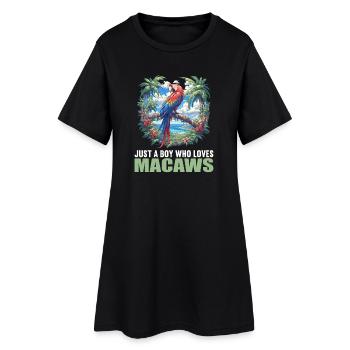 Aras Ara - Frauen T-Shirt-Kleid - Schwarz - Vorne