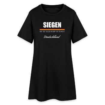 Siegen - Frauen T-Shirt-Kleid - Schwarz - Vorne