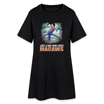 Aras Ara - Frauen T-Shirt-Kleid - Schwarz - Vorne