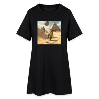 Adventurous Rat in Egypt - Women’s T-Shirt Dress - black - Front