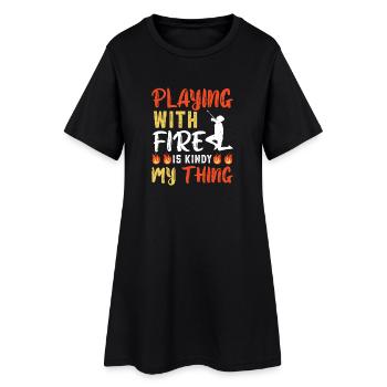Danseuse de l’école de danse Vortex Dance - Robe T-shirt Femme - noir - Devant