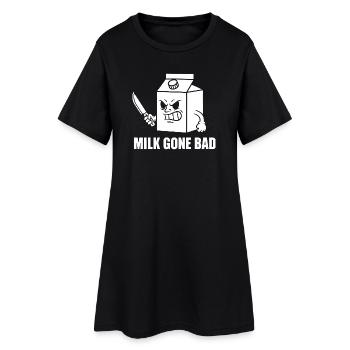 Milch Verdorbene Wut Cartoon - Frauen T-Shirt-Kleid - Schwarz - Vorne