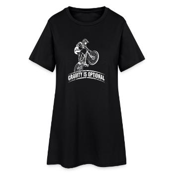 BMX dirt jump gravitiy est un saut à vélo optionnel - Robe T-shirt Femme - noir - Devant