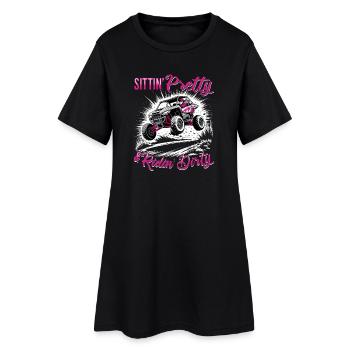 UTV Fille tout-terrain Femme 4 roues côte à côte - Robe T-shirt Femme - noir - Devant