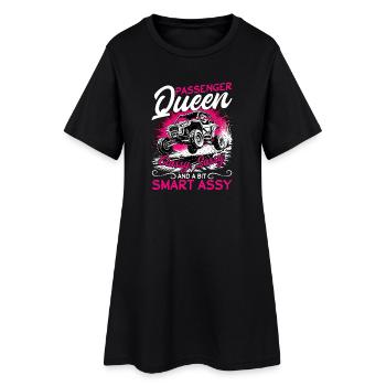 UTV Off Road Girl Woman 4 Wheeler Side by side - Frauen T-Shirt-Kleid - Schwarz - Vorne