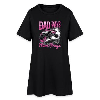 UTV Fille tout-terrain Femme 4 roues côte à côte - Robe T-shirt Femme - noir - Devant