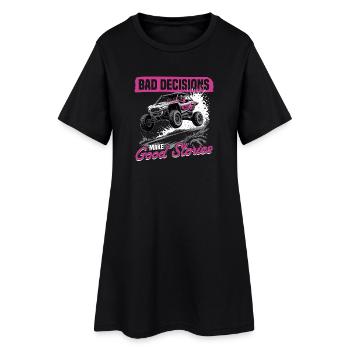 UTV Fille tout-terrain Femme 4 roues côte à côte - Robe T-shirt Femme - noir - Devant