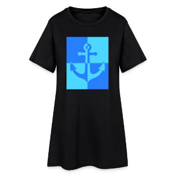 Ancre - Robe T-shirt Femme - noir - Devant