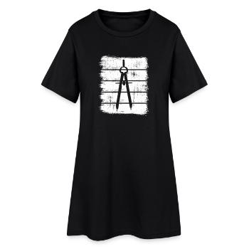 Compas - Robe T-shirt Femme - noir - Devant