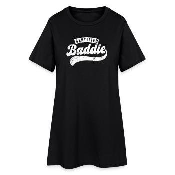 Méchant certifié - Robe T-shirt Femme - noir - Devant
