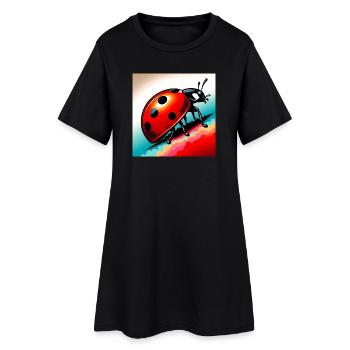 coccinelle - Robe T-shirt Femme - noir - Devant