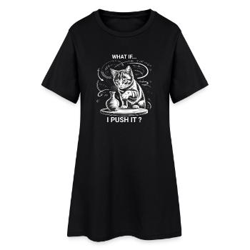 Propriétaires de chats Humour Logique des chats Chats drôles - Robe T-shirt Femme - noir - Devant