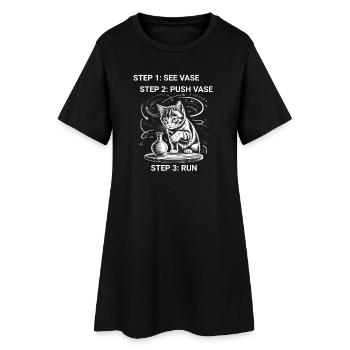 Propriétaires de chats Humour Logique des chats Chats drôles - Robe T-shirt Femme - noir - Devant