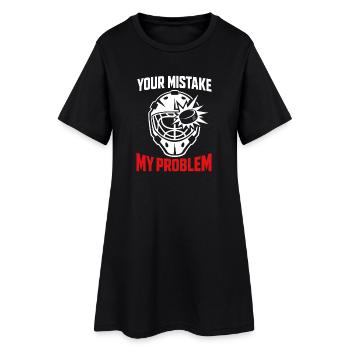 Gardien de but de hockey Cadeau de but Vie de gardien de hockey - Robe T-shirt Femme - noir - Devant