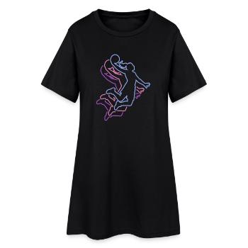 Basket-ball féminin - Robe T-shirt Femme - noir - Devant
