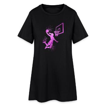 Basket-ball féminin - Robe T-shirt Femme - noir - Devant