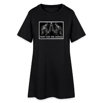 Priez pour le monde - Robe T-shirt Femme - noir - Devant