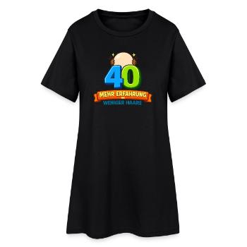 40 Expérience de plus Moins de cheveux - Robe T-shirt Femme - noir - Devant