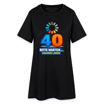 40 Jahre: Gelenke laden - Frauen T-Shirt-Kleid - Schwarz - Vorne