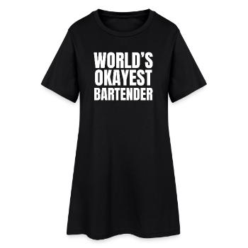 Barman le plus correct du monde - Mixologie drôle - Robe T-shirt Femme - noir - Devant