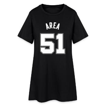 ZONE 51 White - Robe T-shirt Femme - noir - Devant