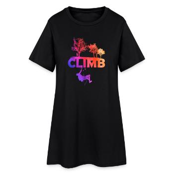 Silhouette de la pente de montée - Robe T-shirt Femme - noir - Devant