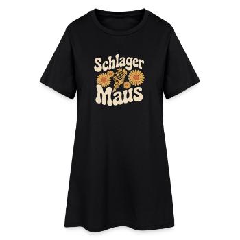 Schlager Maus Party Crew JGA Frauen Schlagermaus - Frauen T-Shirt-Kleid - Schwarz - Vorne