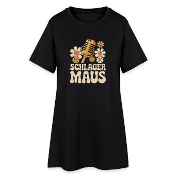 Schlager Maus Party Crew JGA Frauen Schlagermaus - Frauen T-Shirt-Kleid - Schwarz - Vorne