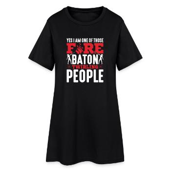 Danseuse de l’école de danse Vortex Dance - Robe T-shirt Femme - noir - Devant