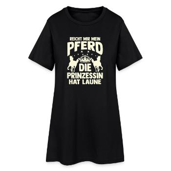 Reiten Pferdeliebhaber Reiterhof Pferde - Frauen T-Shirt-Kleid - Schwarz - Vorne