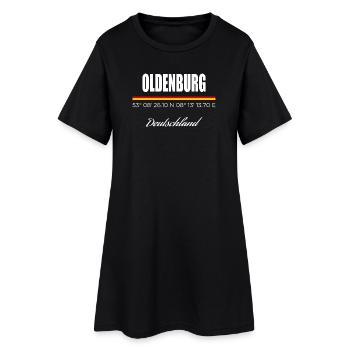 Oldenburg - Frauen T-Shirt-Kleid - Schwarz - Vorne