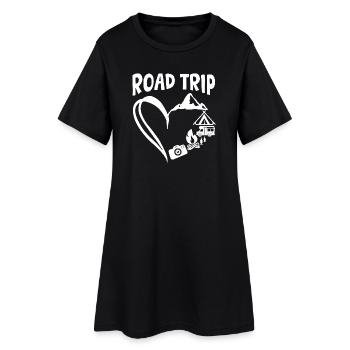 Campeurs Camping Scouts Randonnée en montagne Road Trip - Robe T-shirt Femme - noir - Devant