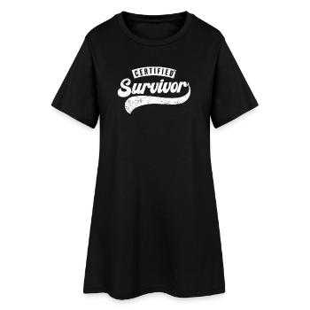 Survivant certifié - Robe T-shirt Femme - noir - Devant