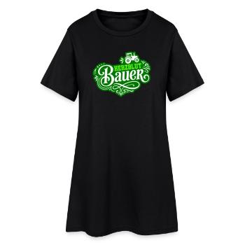 Herzblut Bauer Traktor - Frauen T-Shirt-Kleid - Schwarz - Vorne
