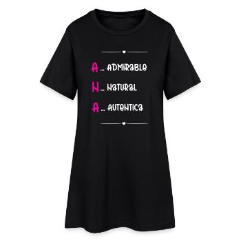 Personalized Gift Ana - Women’s T-Shirt Dress - black - Front