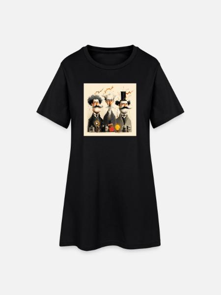 Zukunft erfinden - Frauen T-Shirt-Kleid - Schwarz