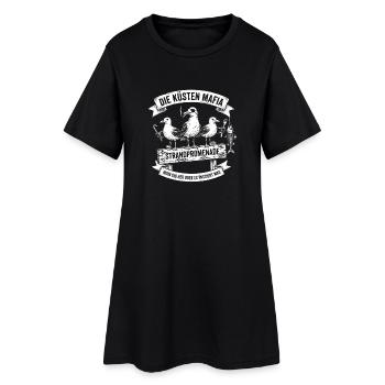 Küsten Mafia Strandpromenade Lustig - Frauen T-Shirt-Kleid - Schwarz - Vorne