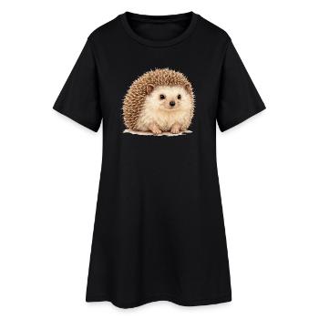 Hérisson câlin héros - Robe T-shirt Femme - noir - Devant