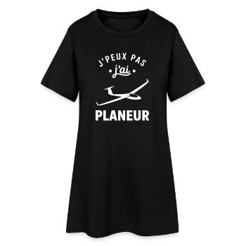 J'peux pas j'ai planeur - Robe T-shirt Femme - noir - Devant
