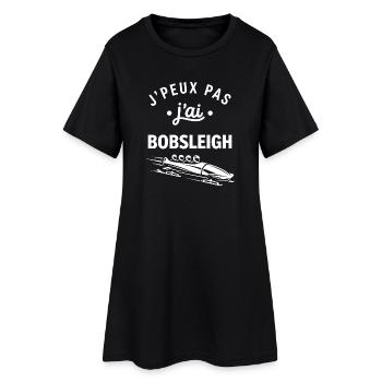J'peux pas j'ai bobsleigh - Robe T-shirt Femme - noir - Devant