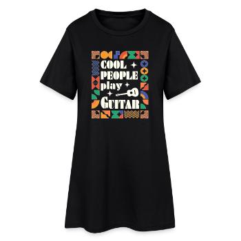 Cool people play Guitar bunt - Women’s T-Shirt Dress - black - Front