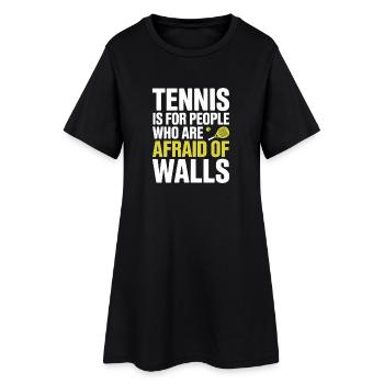 Padel Tennis Is For People Who Are Afraid Of Walls - Frauen T-Shirt-Kleid - Schwarz - Vorne