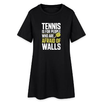 Padel Tennis Is For People Who Are Afraid Of Walls - Frauen T-Shirt-Kleid - Schwarz - Vorne