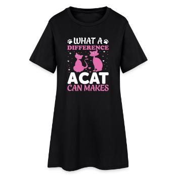 What a difference a cat could make - Women’s T-Shirt Dress - black - Front