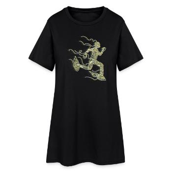 Stylized Rocket Runner - Women’s T-Shirt Dress - black - Front