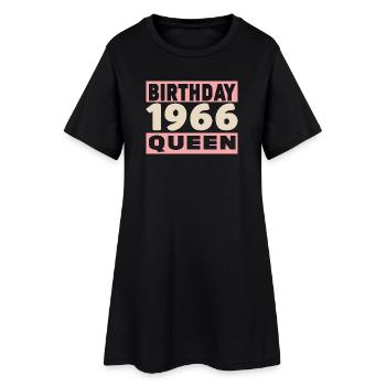 Motard 60 ans 1966 Anniversaire - Robe T-shirt Femme - noir - Devant