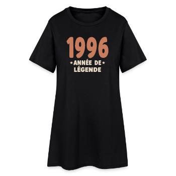 30 ans 1996 Vintage Retro Cadeau Anniversaire - Robe T-shirt Femme - noir - Devant