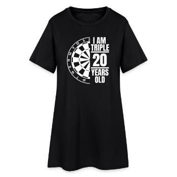 J’ai trois fois 20 ans - Robe T-shirt Femme - noir - Devant