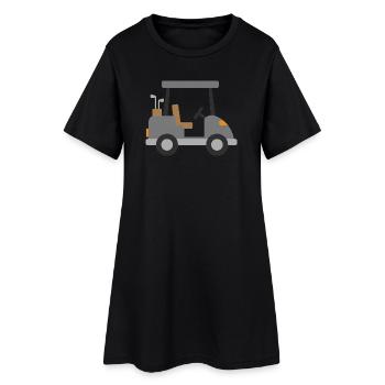 Voiturette de golf blanche - Robe T-shirt Femme - noir - Devant